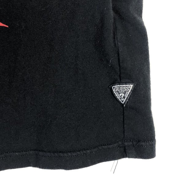 Guess Women's Graphic T-Shirt Black Gold Red Size Small A68 - Picture 6 of 6